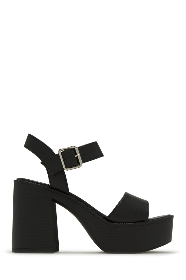 Load image into Gallery viewer, Black Platform Chunky Heels
