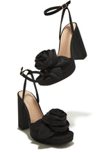 Load image into Gallery viewer, Michelle Platform Block High Heels - Black

