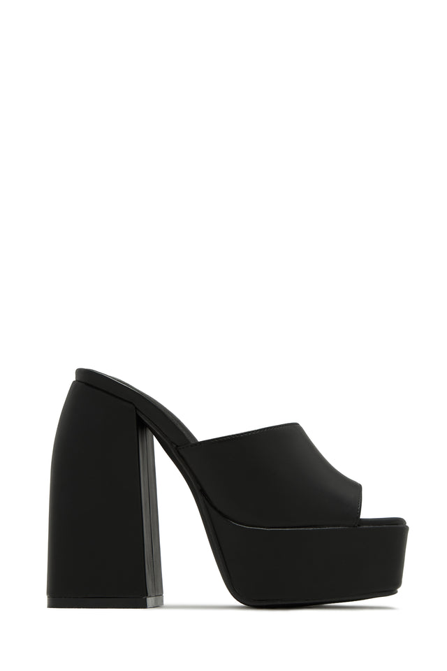 Load image into Gallery viewer, Black Chunky Heel Mules

