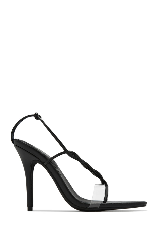 Load image into Gallery viewer, Aleena Clear Strap High Heels - Silver
