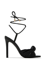 Load image into Gallery viewer, Black Ankle Tie Heels
