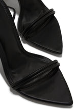 Load image into Gallery viewer, Black Open Pointed Toe Heels
