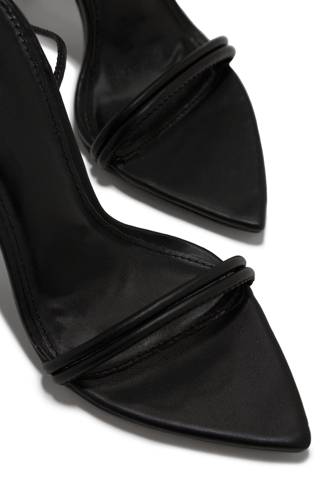 Load image into Gallery viewer, Black Open Pointed Toe Heels
