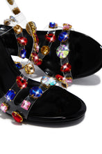 Load image into Gallery viewer, Kiah Embellished Slingback Heels - Black
