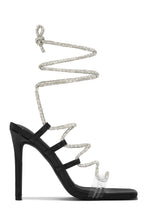 Load image into Gallery viewer, Birthday Wishes Embellished Lace Up Heels - Blue
