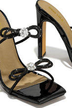 Load image into Gallery viewer, Life Is A Party Embellished High Heel Mules - Black
