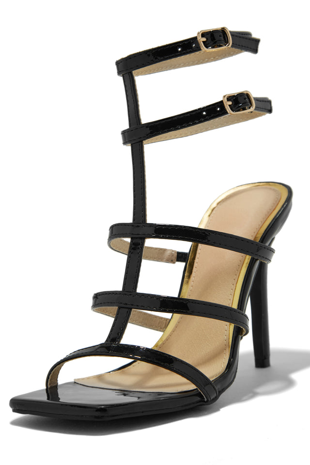 Load image into Gallery viewer, Black Single Sole CAged Heels
