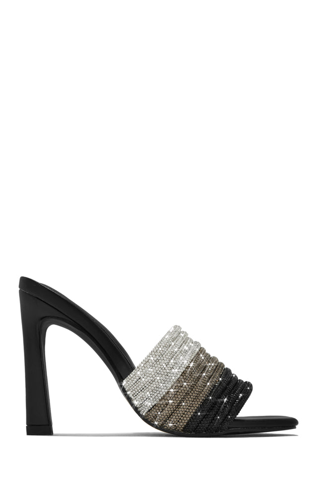 Load image into Gallery viewer, Feeling Myself Embellished High Heel Mules - Silver
