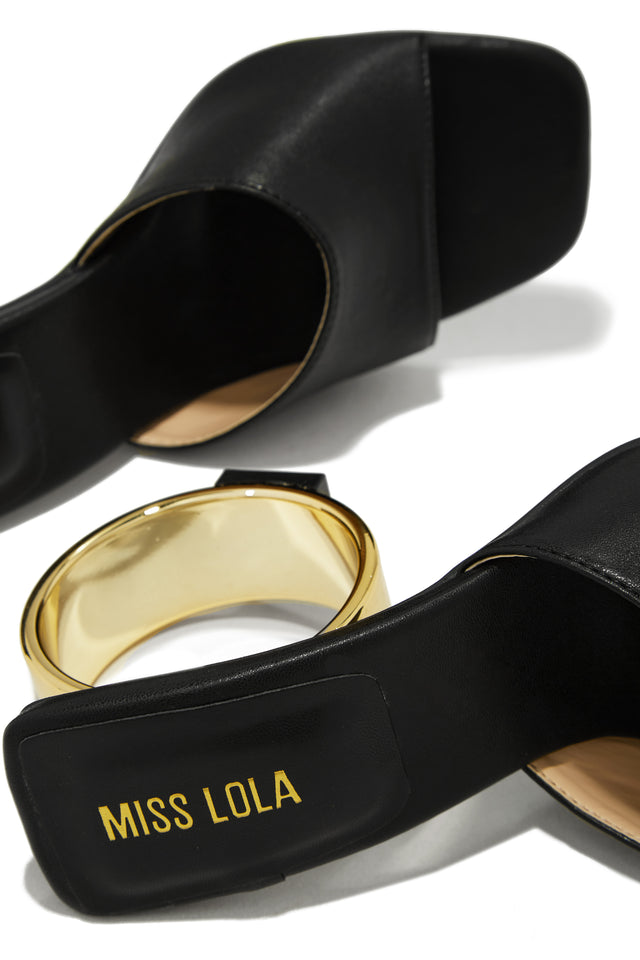 Load image into Gallery viewer, Summer Black PU Mules
