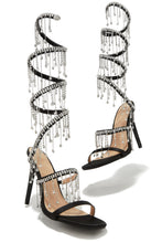 Load image into Gallery viewer, Black Single Sole High Heels with Embellished Detailing
