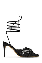 Load image into Gallery viewer, Black Ankle Strap Up Heel
