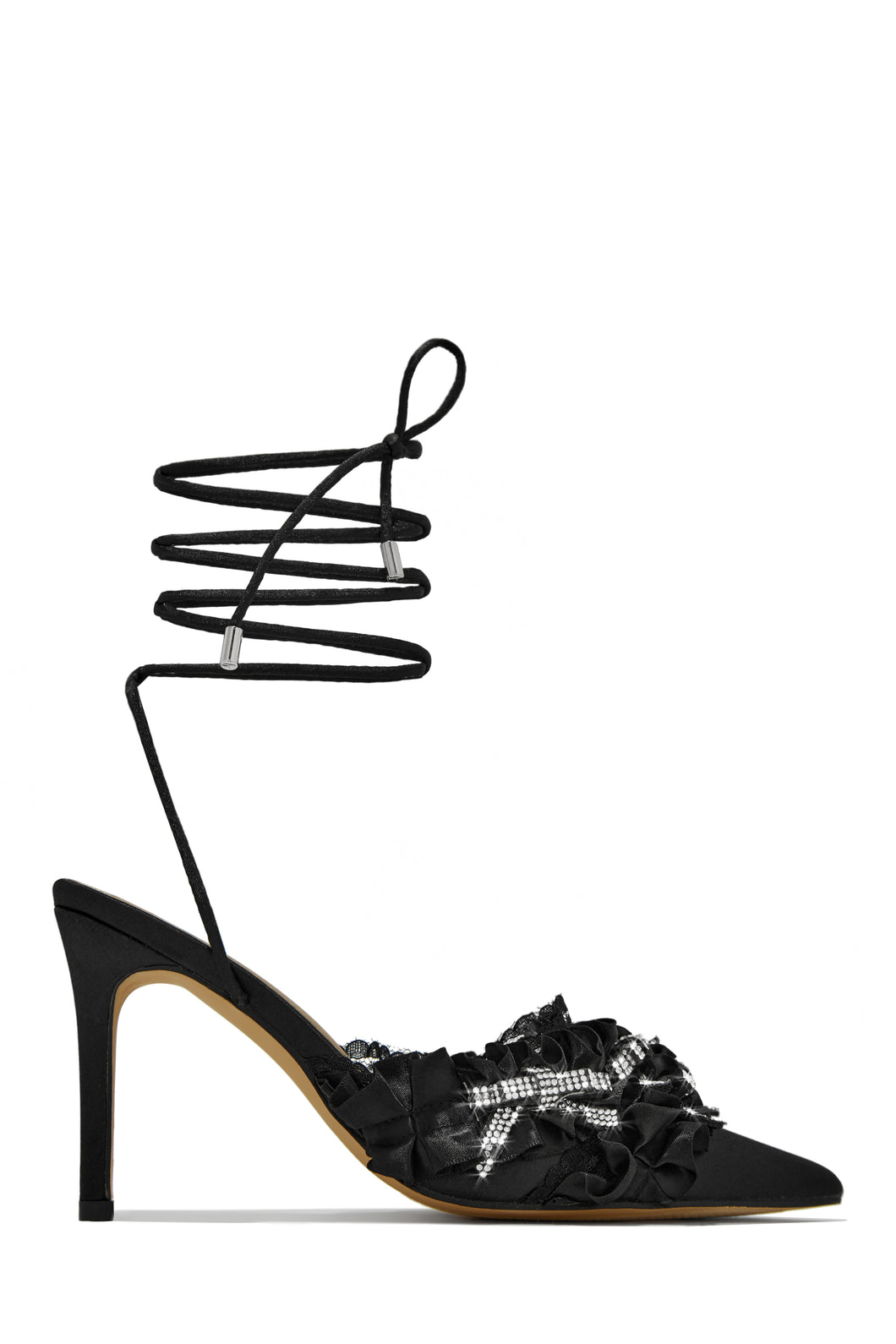 Black Ankle Strap Up Heel