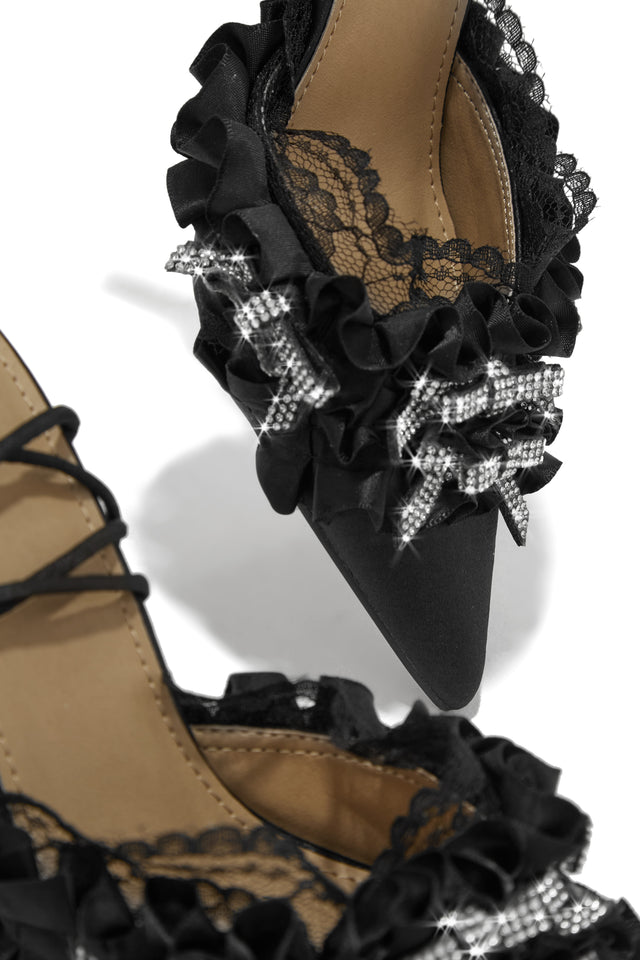 Lace up deals black pumps