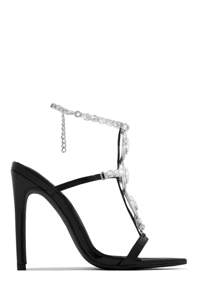 Black and silver high heels outlet