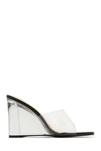 Load image into Gallery viewer, Black Wedge Mules
