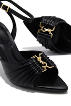 Load image into Gallery viewer, Anahi Single Sole Mid Heels - Black
