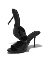 Load image into Gallery viewer, Naiya Open Pointed Toe Mule Heels - Black
