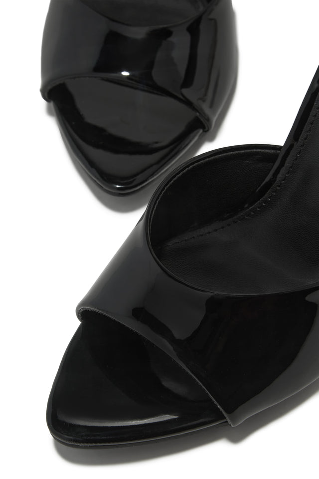 Load image into Gallery viewer, Naiya Open Pointed Toe Mule Heels - Black
