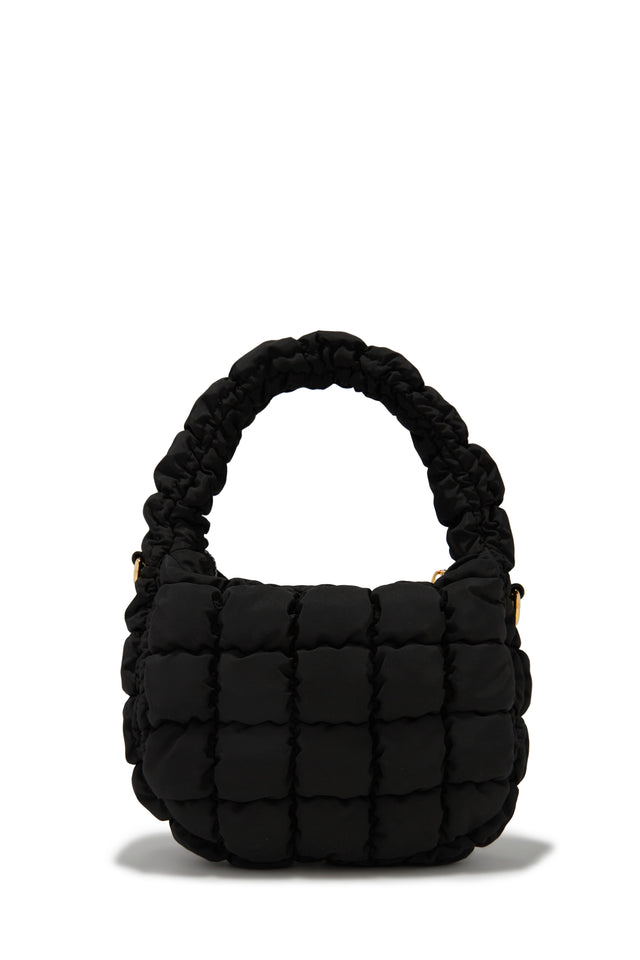 Black Arwen Quilted Shoulder Bag - CHARLES & KEITH IN