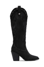Load image into Gallery viewer, Festival Season Cowgirl Boots - Black Suede
