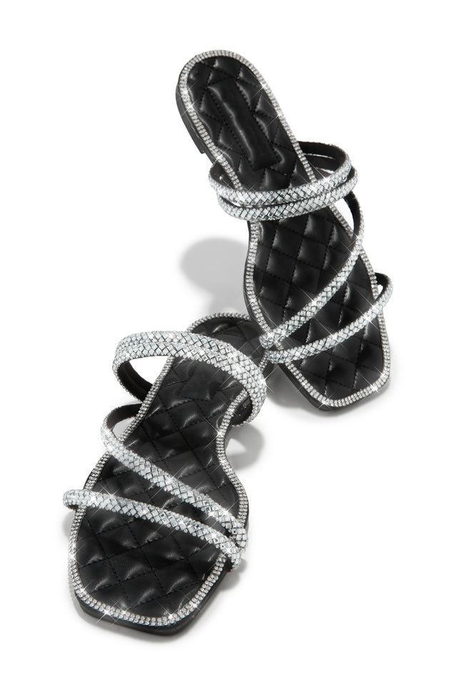 Load image into Gallery viewer, Bling Black Sandals
