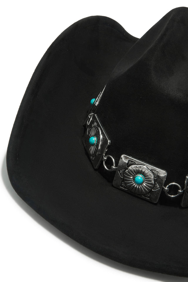 Load image into Gallery viewer, Yelayna Faux Suede Western Hat - Black
