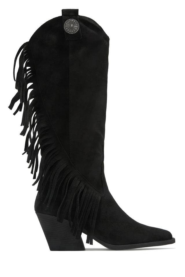 Load image into Gallery viewer, Imala Fringe Cowgirl Boots - Black
