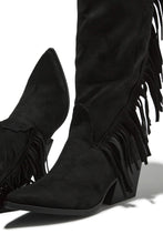 Load image into Gallery viewer, Imala Fringe Cowgirl Boots - Black
