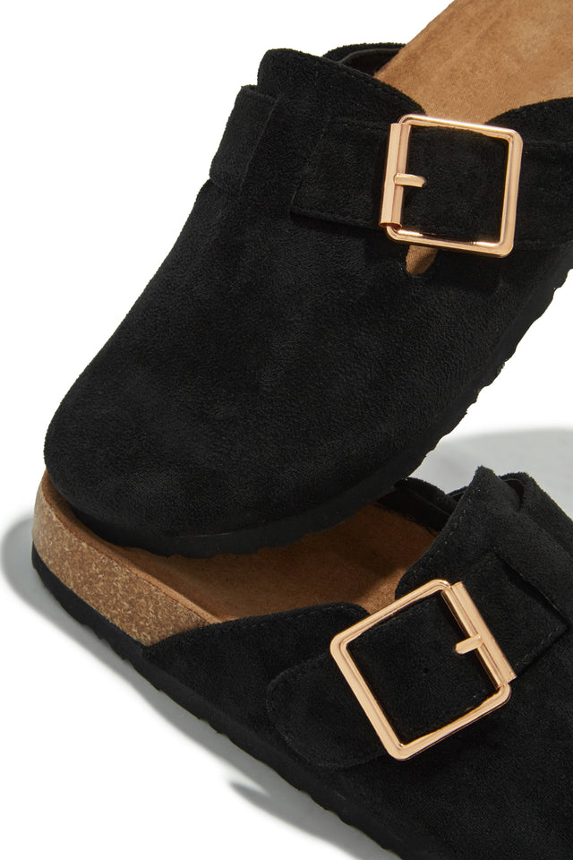 Slip Into Cozy Slip On Flats - Black