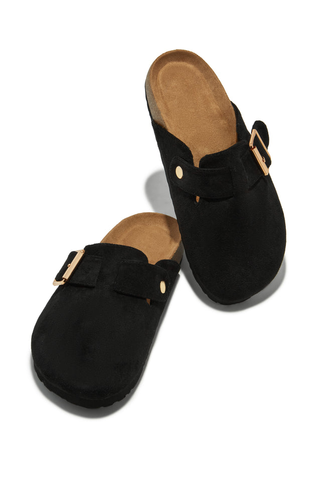 Slip Into Cozy Slip On Flats - Black