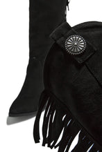 Load image into Gallery viewer, Imala Fringe Cowgirl Boots - Black
