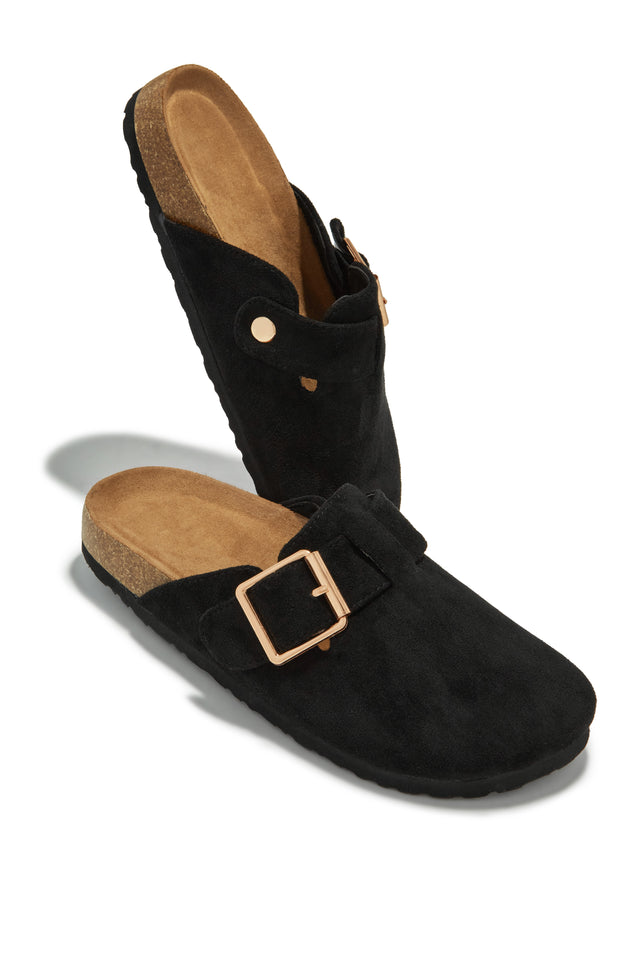 Slip Into Cozy Slip On Flats - Black