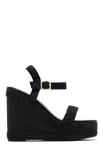 Load image into Gallery viewer, Rosetta Platform Wedges - Black
