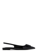 Violet Slingback Flats - Black