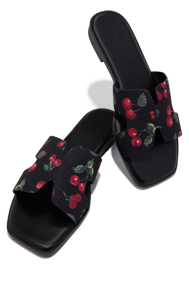 Load image into Gallery viewer, Cherry Baby Slip On Sandals - Black
