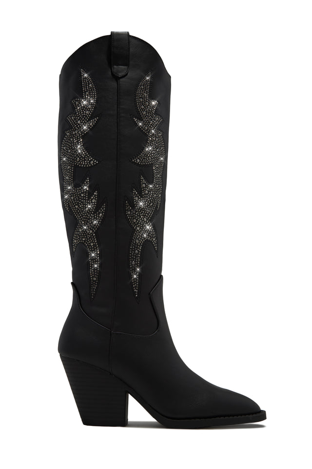 Load image into Gallery viewer, Black Embellished Western Boots
