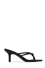 Load image into Gallery viewer, Black Single Sole Mule Heels
