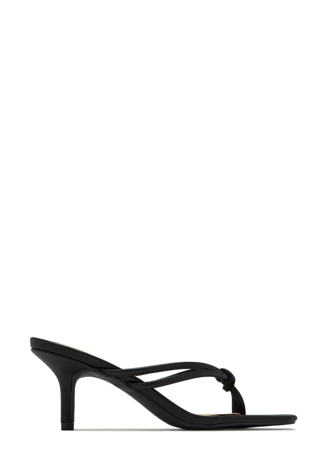 Load image into Gallery viewer, Black Single Sole Mule Heels
