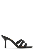 Load image into Gallery viewer, Black Single Sole Mule Heels
