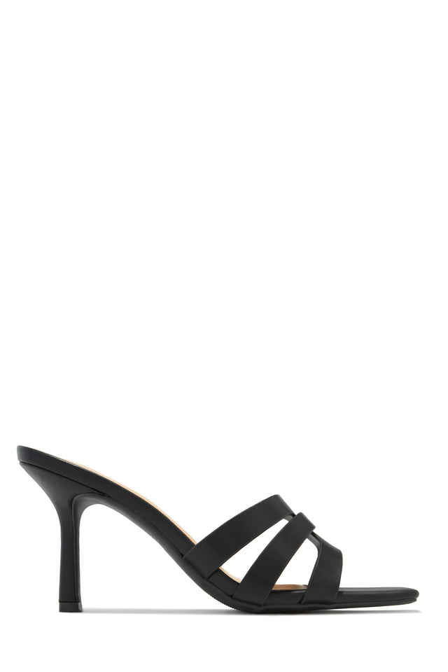 Load image into Gallery viewer, Black Single Sole Mule Heels
