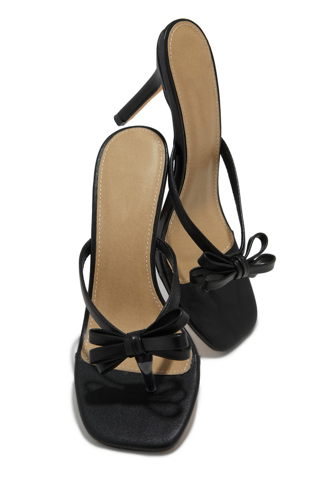 Sofie Coquette Mule Heels - Black