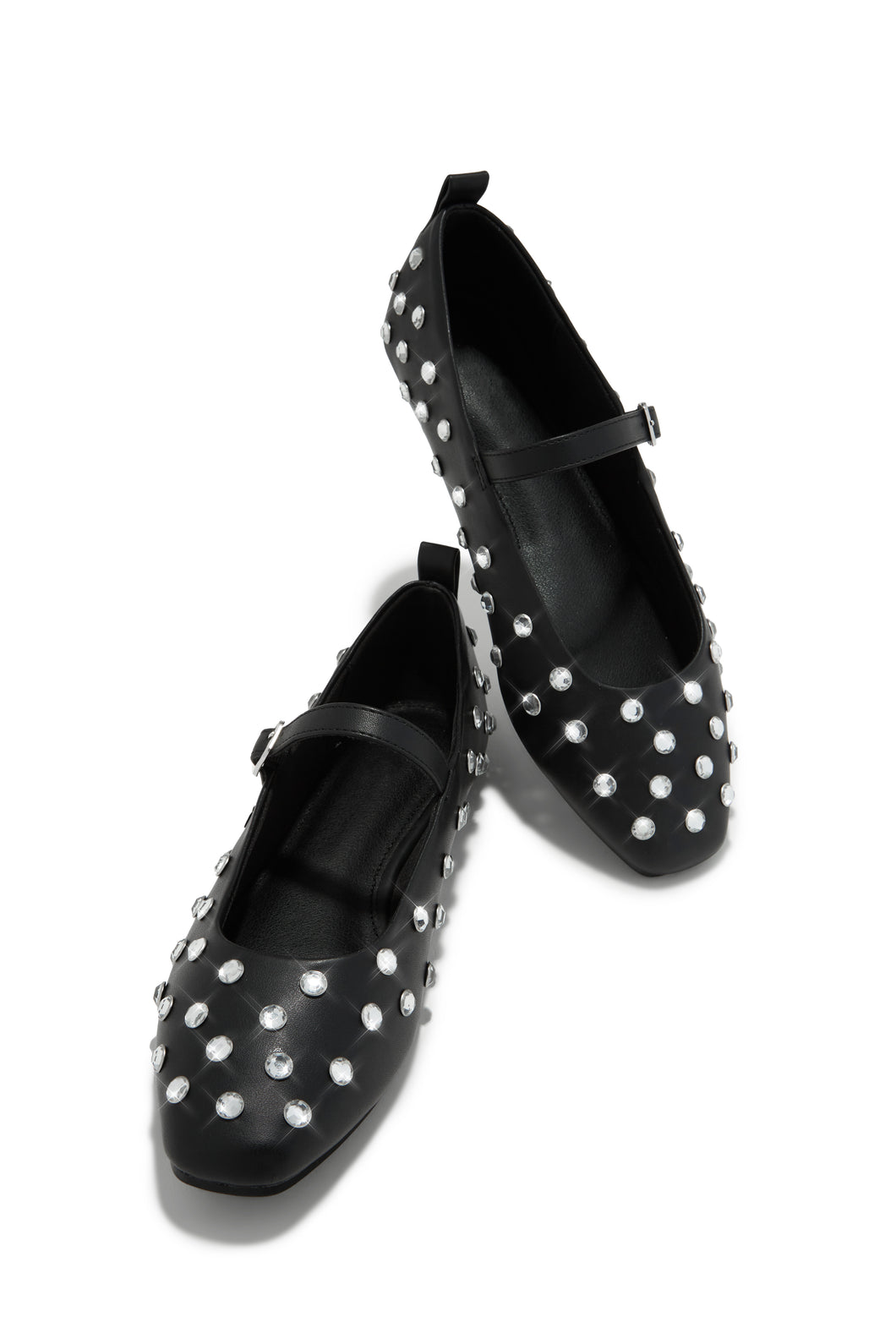 Black Embellished Flats