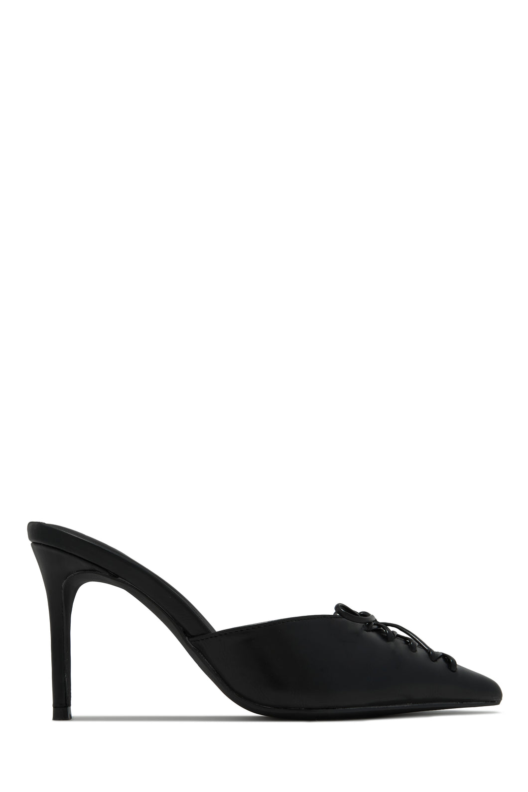 Lina Pump Heel Mules - Black