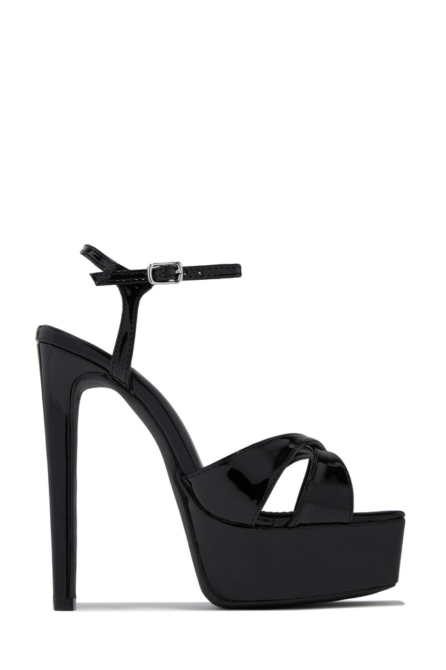 Hot Bombshell Platform High Heels - Black