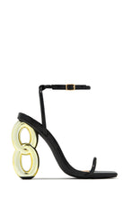 Load image into Gallery viewer, Gold Hardware and Black Heel
