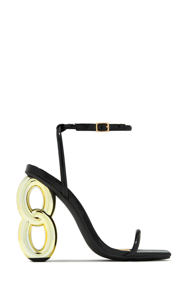 Load image into Gallery viewer, Gold Hardware and Black Heel
