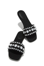Load image into Gallery viewer, Luxe Paradise Embellished Slip On Sandals - Green
