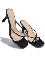 Mely Mid Heel Mules - Black