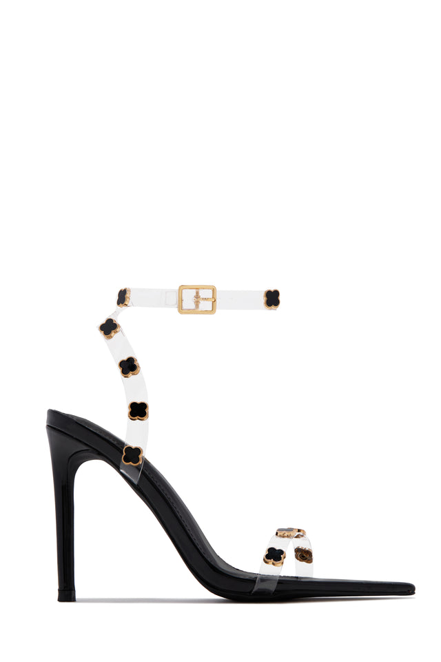 Load image into Gallery viewer, Aurela Clear Strap High Heels - Black
