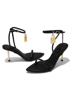 Load image into Gallery viewer, Locked In Love Mid Heels - Black
